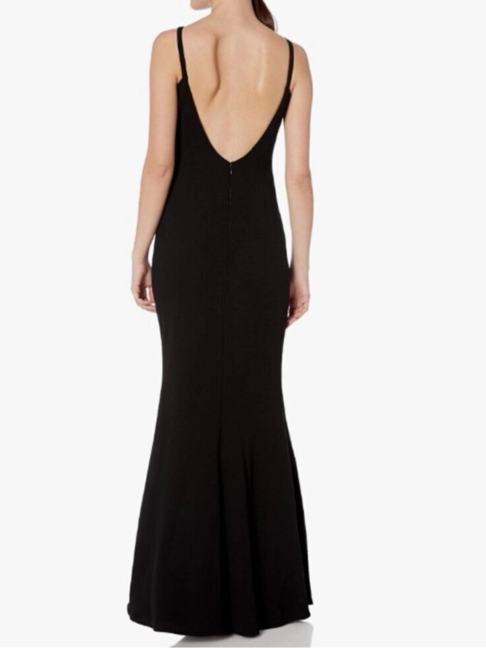 Calvin Klein Black Sleeveless Low-Back Maxi Gown size 14